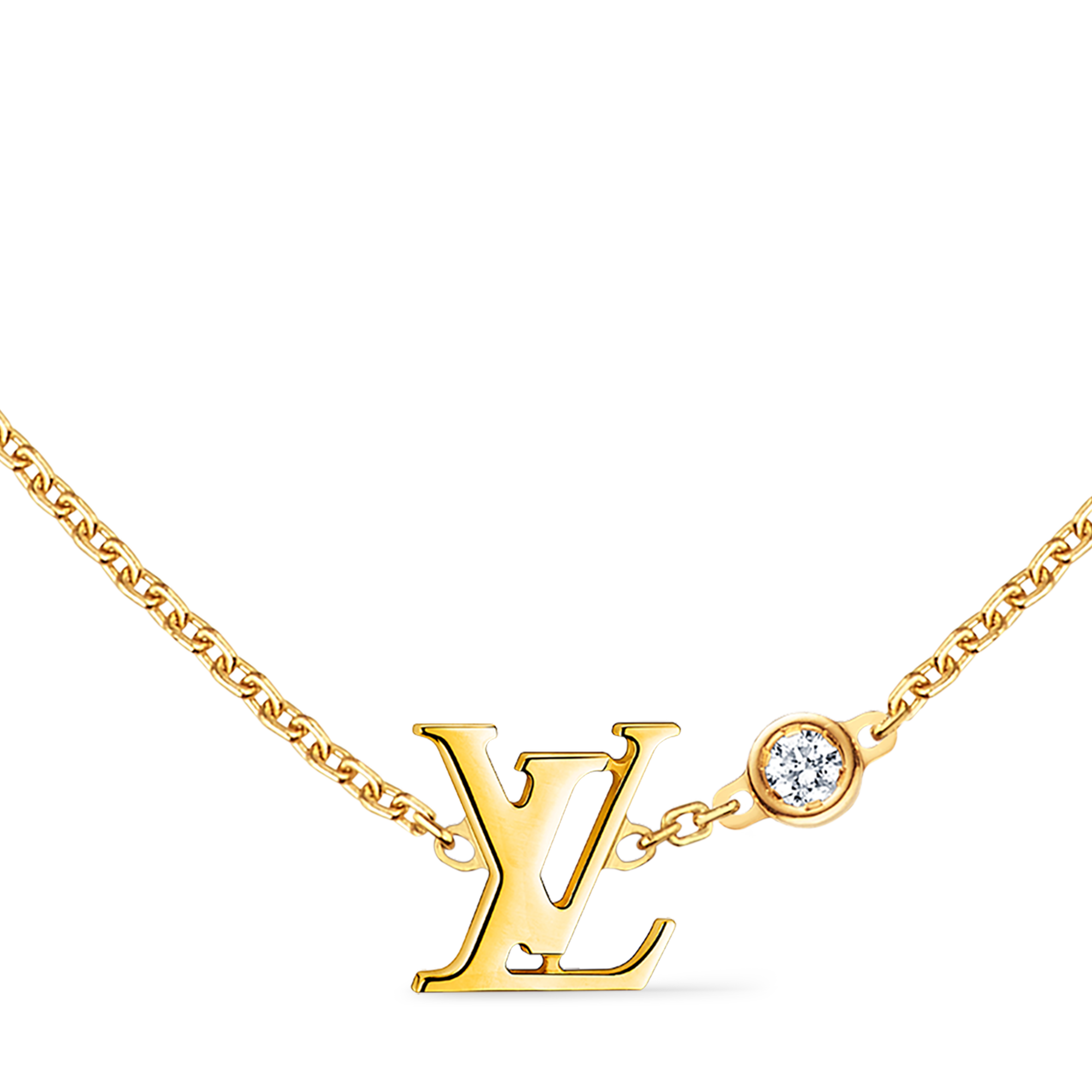 Lis de la vallée.。.:♡* Idylle Blossom LV Pendant, Yellow gold and diamond - Categories